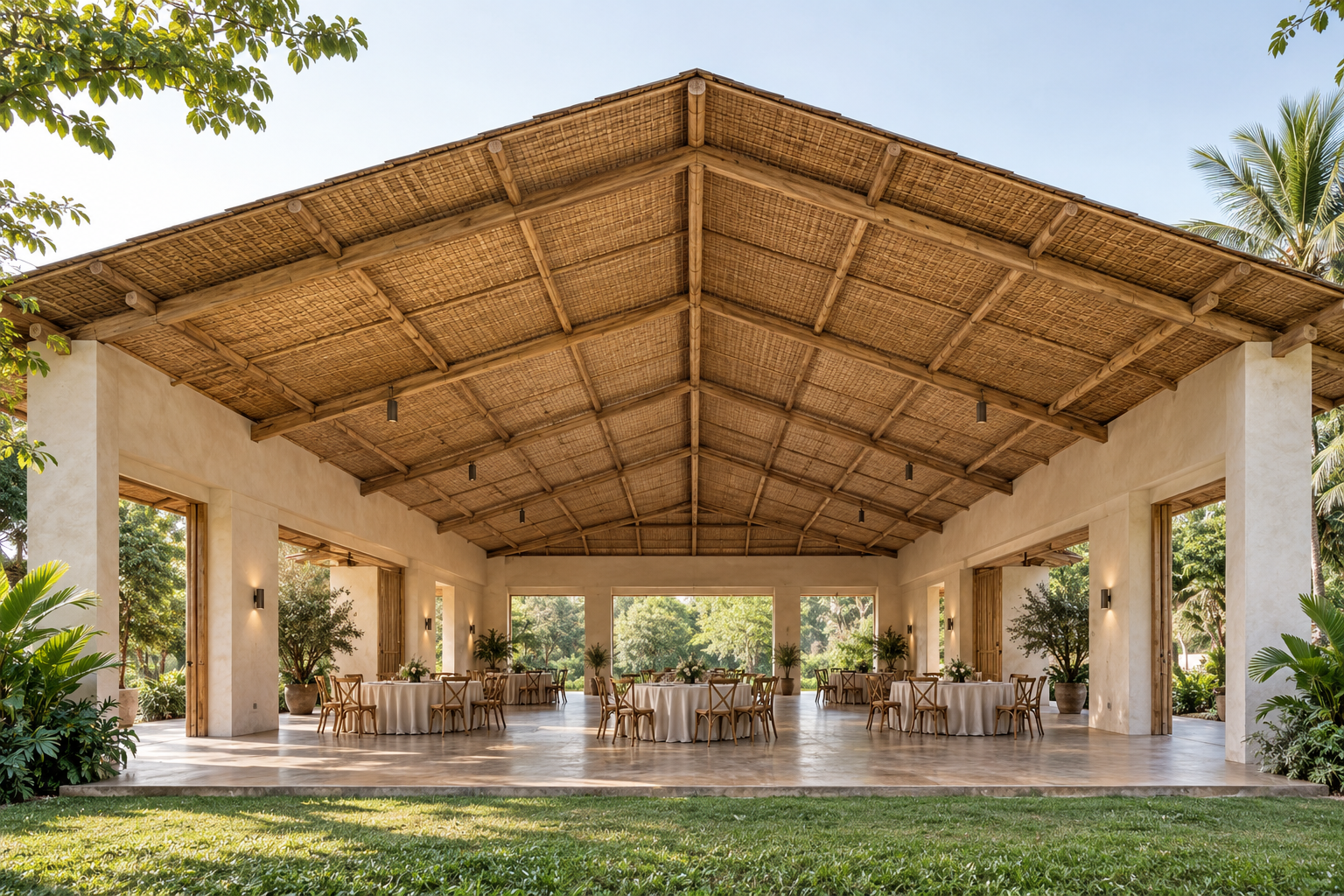 Banquet Bamboo Panel Ceiling — illustrative architectural reference