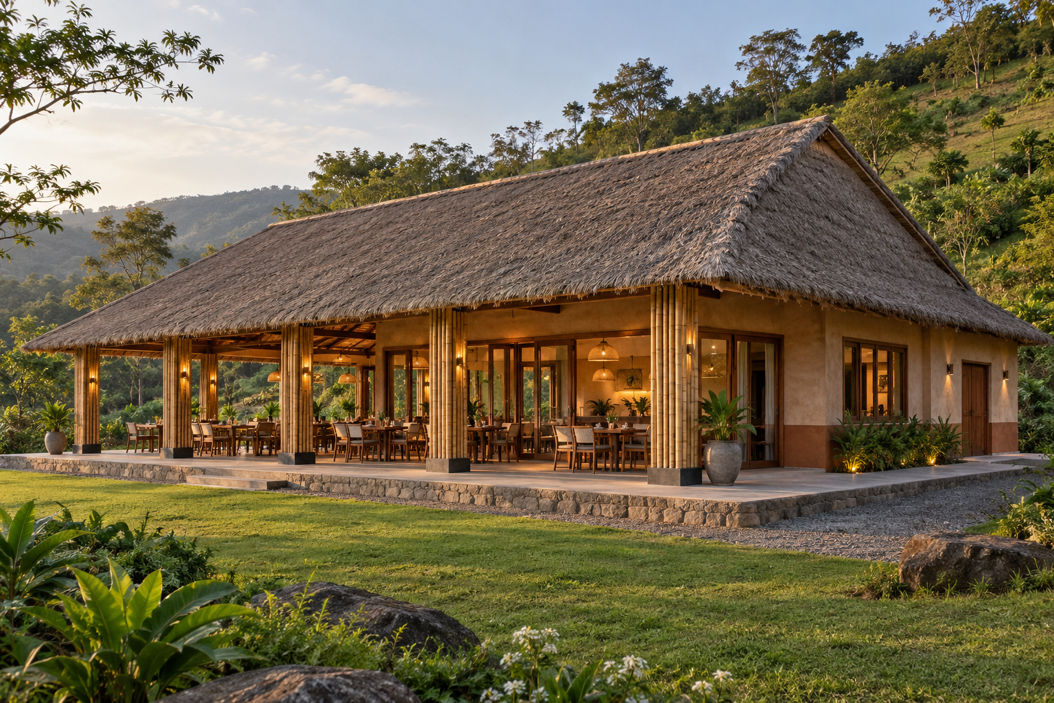 Rural Tourism Dining Hub — illustrative architectural reference