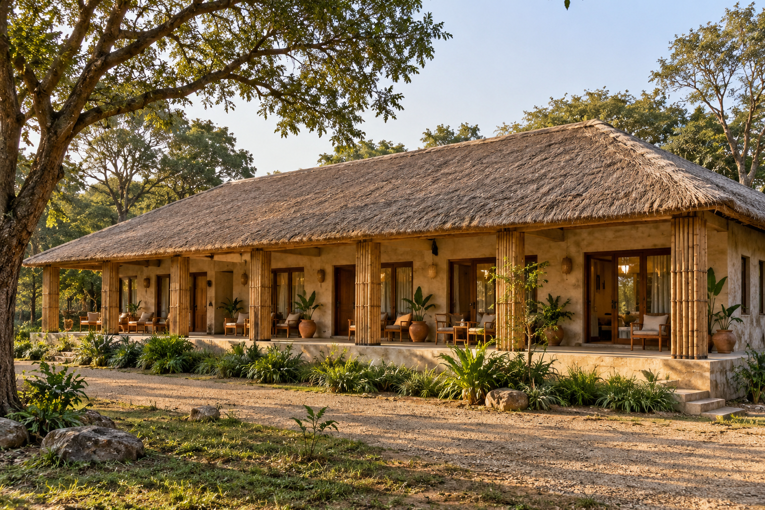 Group Nature Retreat Lodge — illustrative architectural reference
