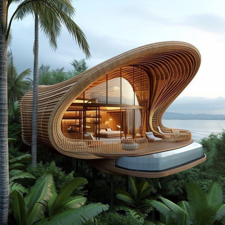Two-Occupancy Bamboo Cottage – Model 005