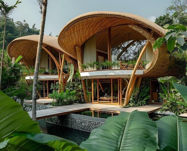 Bamboo House Reference Model 005 – Open-balcony garden villa