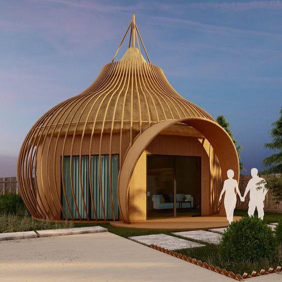 Bamboo House Reference Model 009 – Dome-style cottage