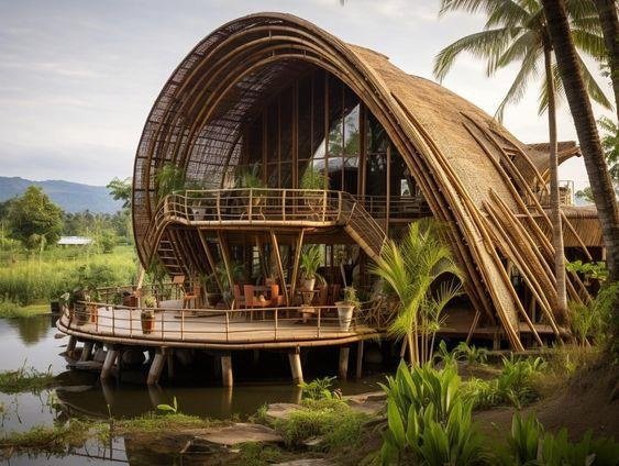 Bamboo House Reference Model 017 – Grand arched villa