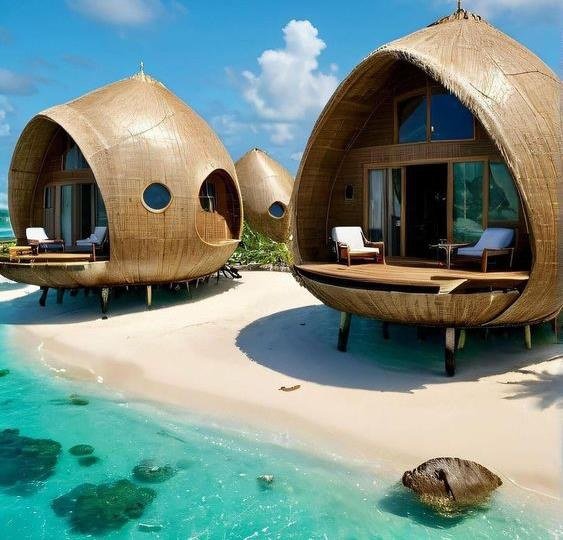 Bamboo House Reference Model 018 – Beach pod cottages