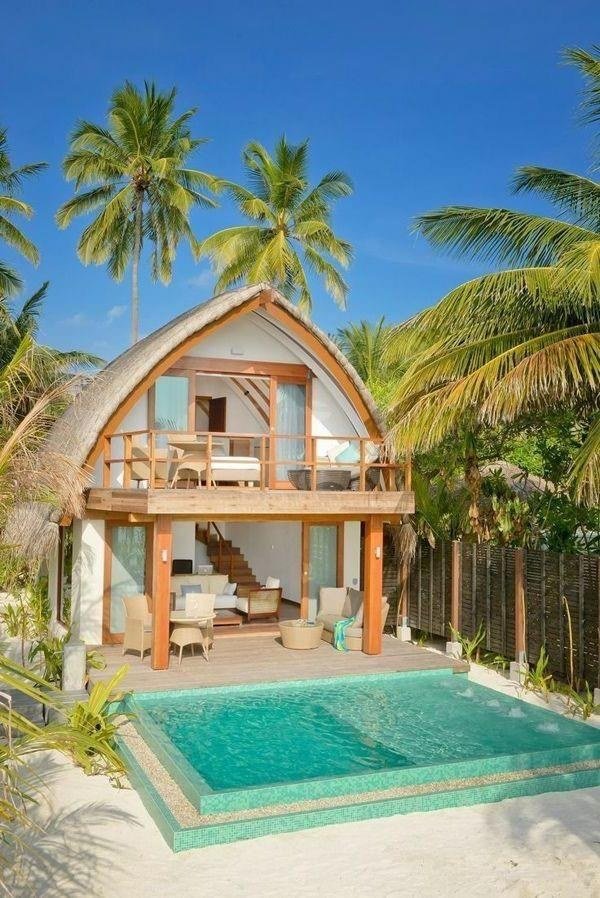 Bamboo House Reference Model 029 – Palm-framed pool cottage
