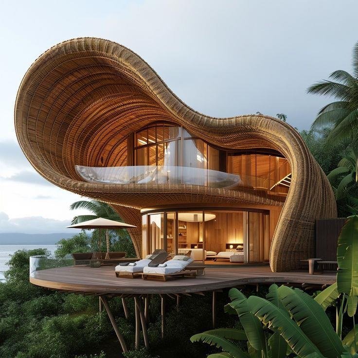 Bamboo House Reference Model 030 – Panoramic shell villa