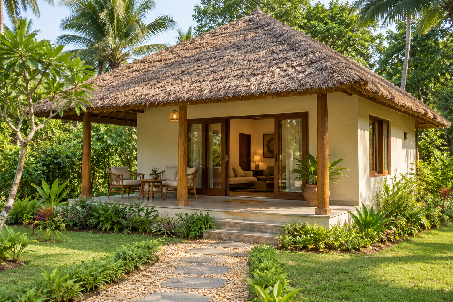 600 sq.ft Individual Cottage full-view AI-generated proposed design