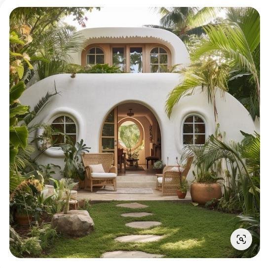 Mud House Reference Model 013 – Soft-curve garden villa