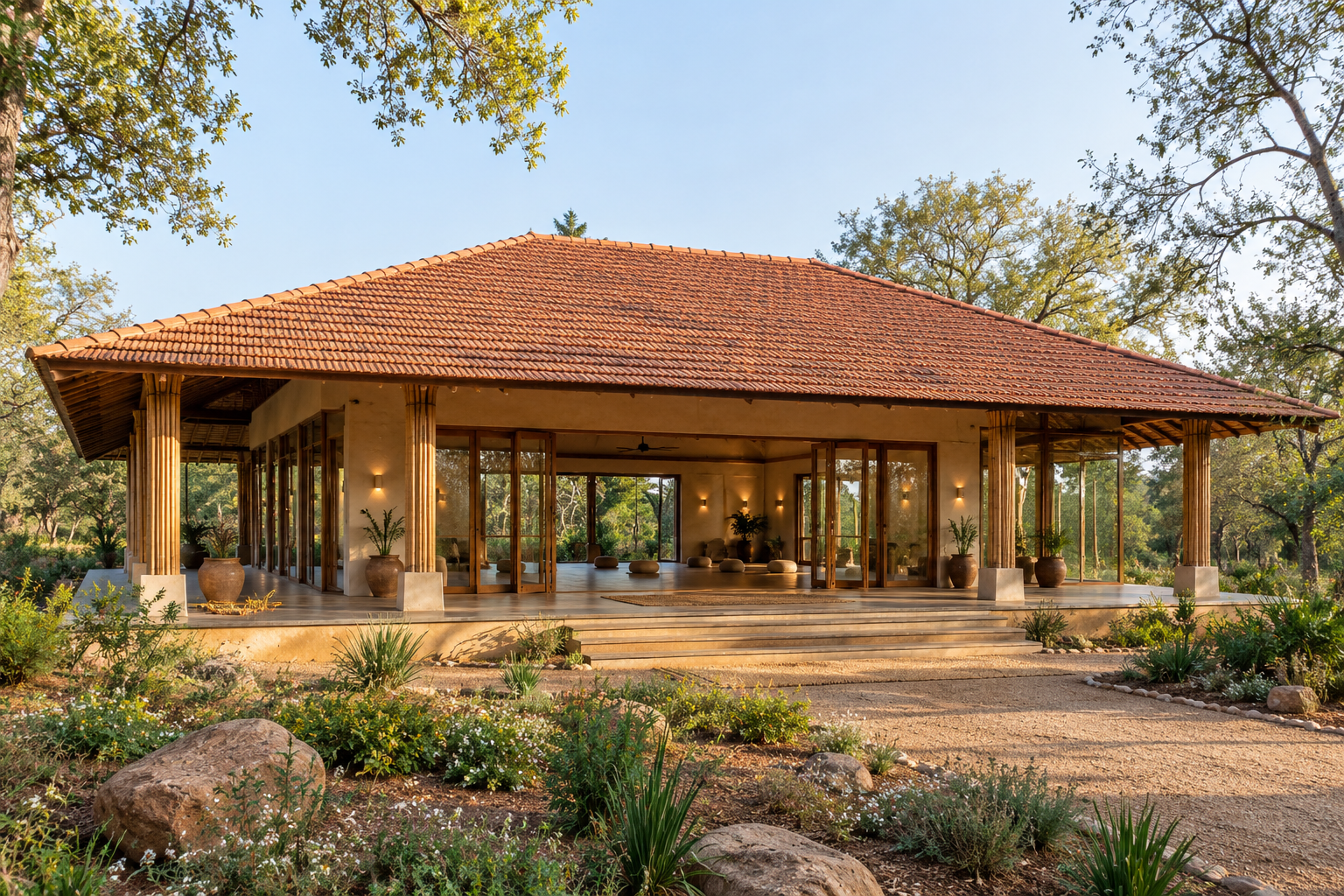 Retreat Meditation Hall reference concept